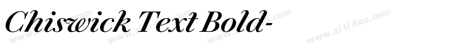Chiswick Text Bold字体转换